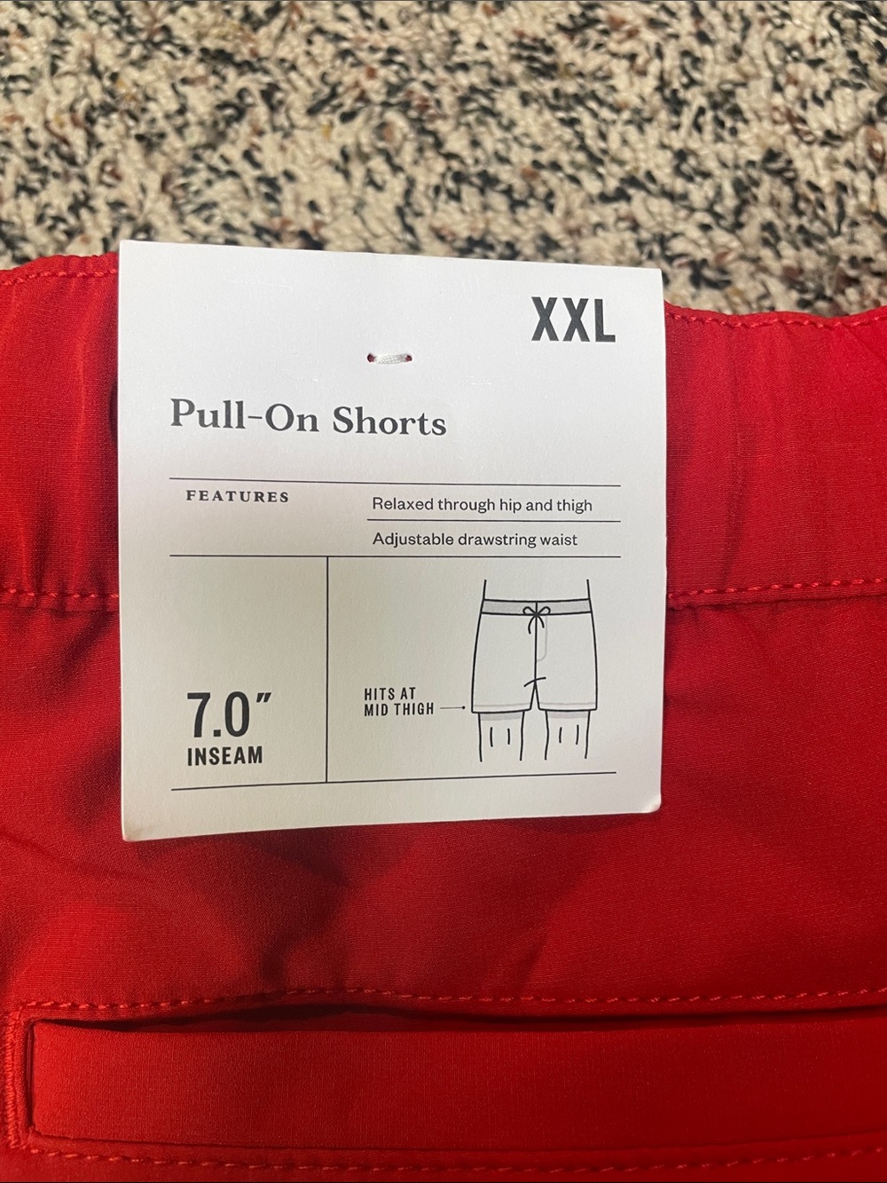 Men’s Active Shorts Red & Sage XXL NWT - Picture 2 of 3
